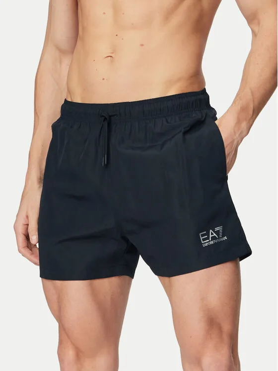 EA7 Emporio Armani Плувни шорти 7M001677 AF13019 MC026 Черен Regular Fit – Мъжки бански