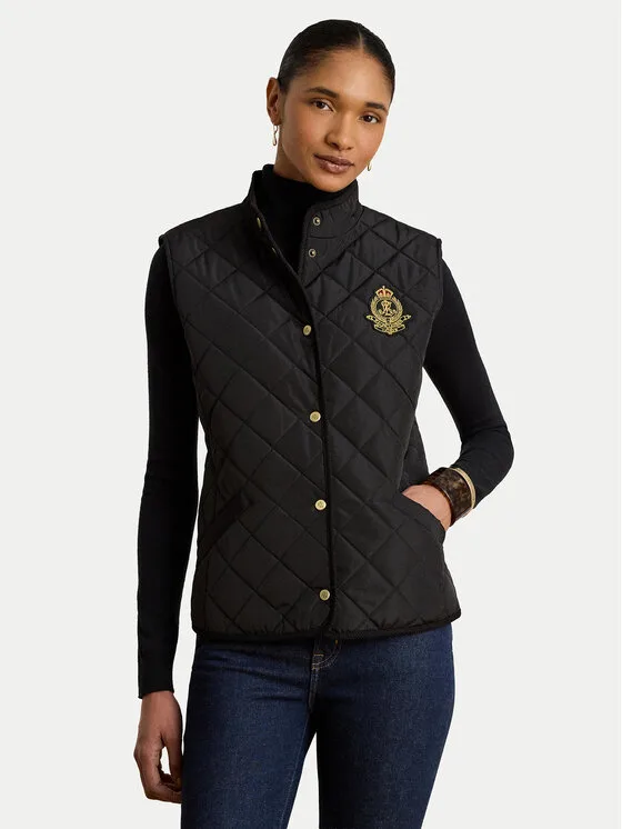 Дамски елек LAUREN RALPH LAUREN черен – Дамски елеци