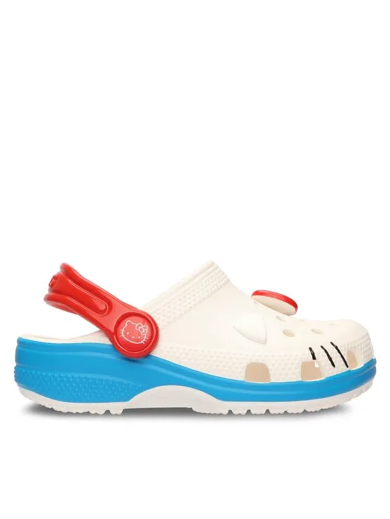 Crocs Чехли Hello Kitty Iam Classic Clog T 209469 Бял – Дамски чехли