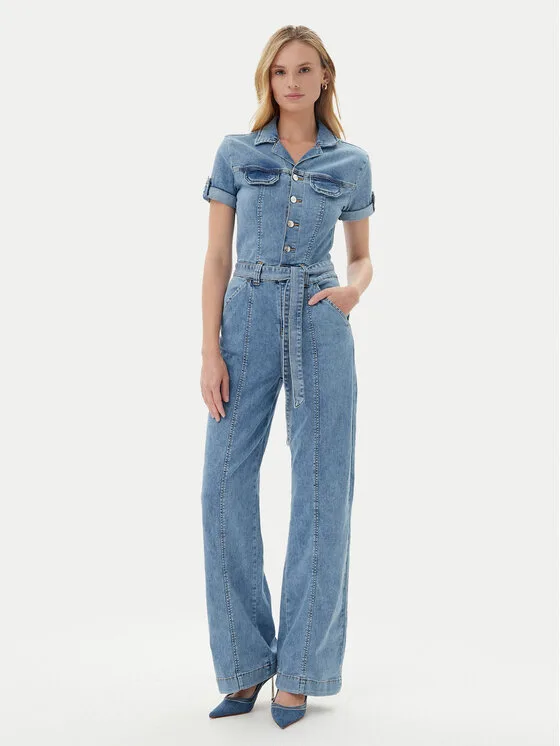 Guess Гащеризон W5GD1B D5O90 Син Regular Fit – Дамски гащеризони