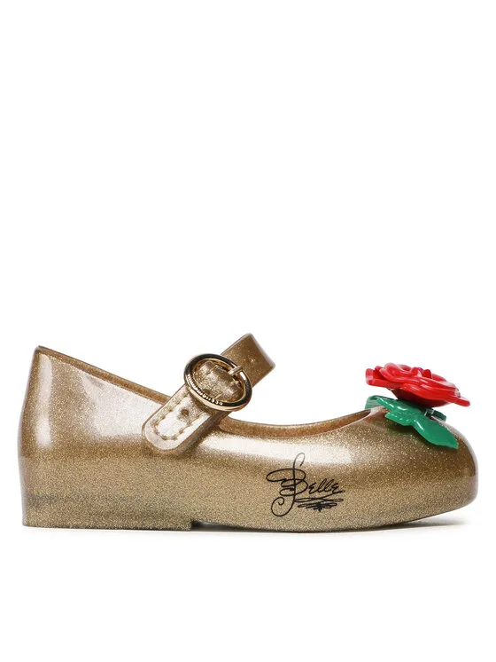 Детски балеринки Melissa Mini Sweet Love+Disney златисти