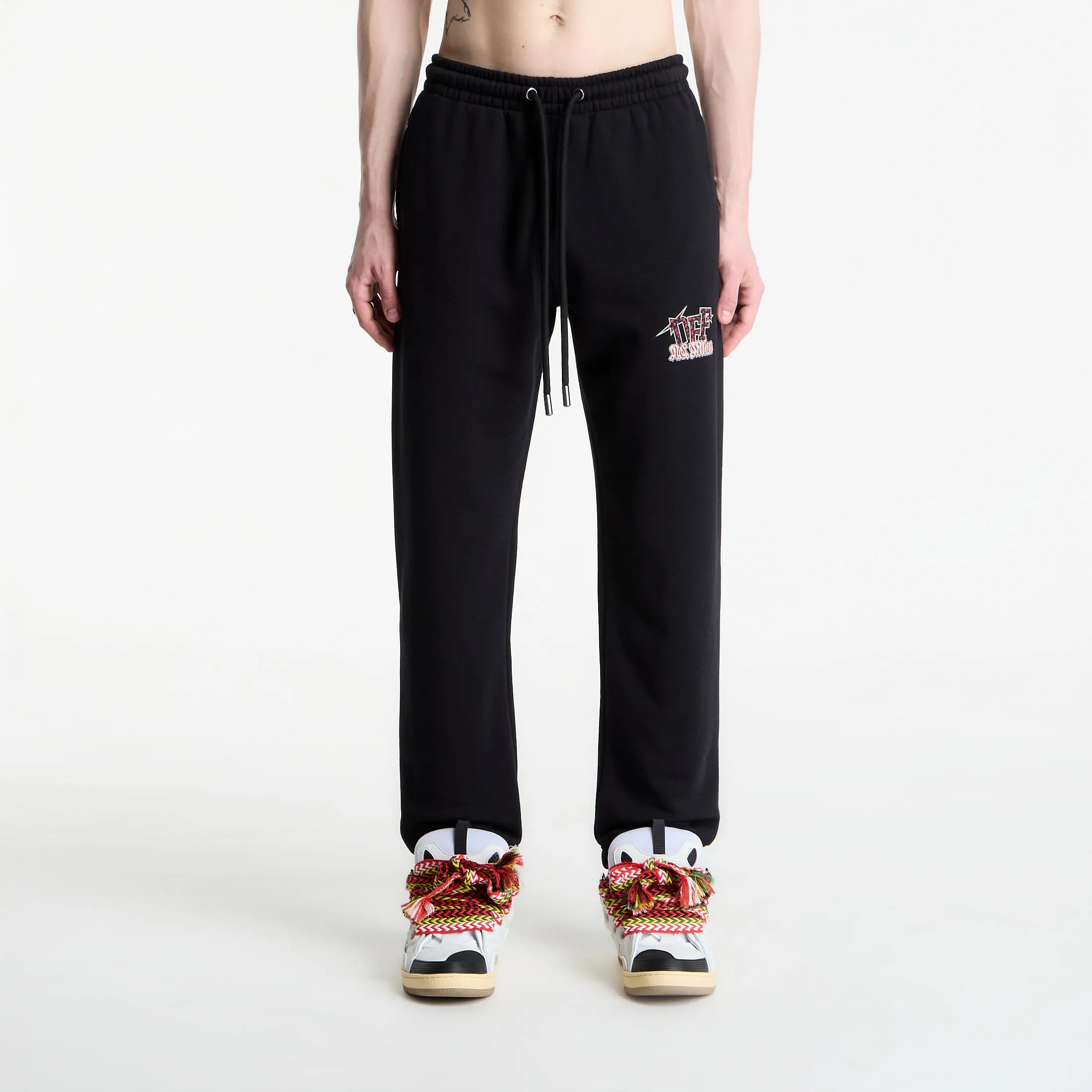 Спортен панталон Off-White x AC Milan Cuffed черен/червен – Black|Red – Панталони