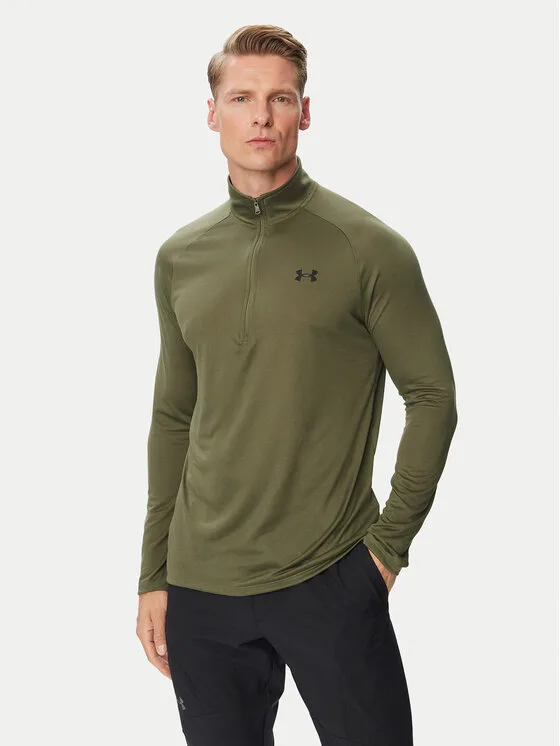 Under Armour Тениска от техническо трико Ua Tech™ 1328495 Тъмнозелен Loose Fit – Мъжки спортни дрехи