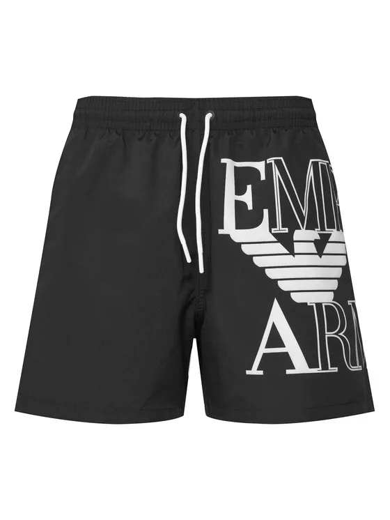 Мъжки плувни шорти Emporio Armani EM000583 AF20434 UC001 черни – Черен – Мъжки бански