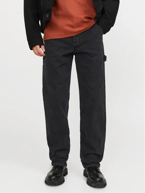 Jack & Jones Дънки Eddie 12252802 Черен Loose Fit – Мъжки loose дънки