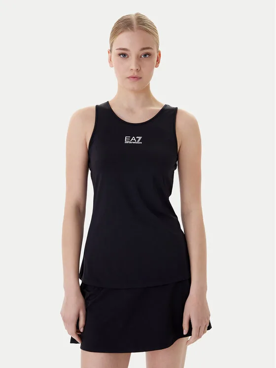 EA7 Emporio Armani топ 7W000314 AF14524 UC001 Черен Regular Fit – Дамски спортни дрехи