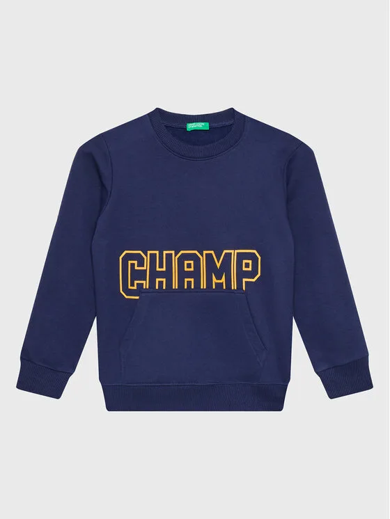 United Colors Of Benetton Суитшърт 3JLXC107O Тъмносин Regular Fit – Мъжки суитшърти без цип