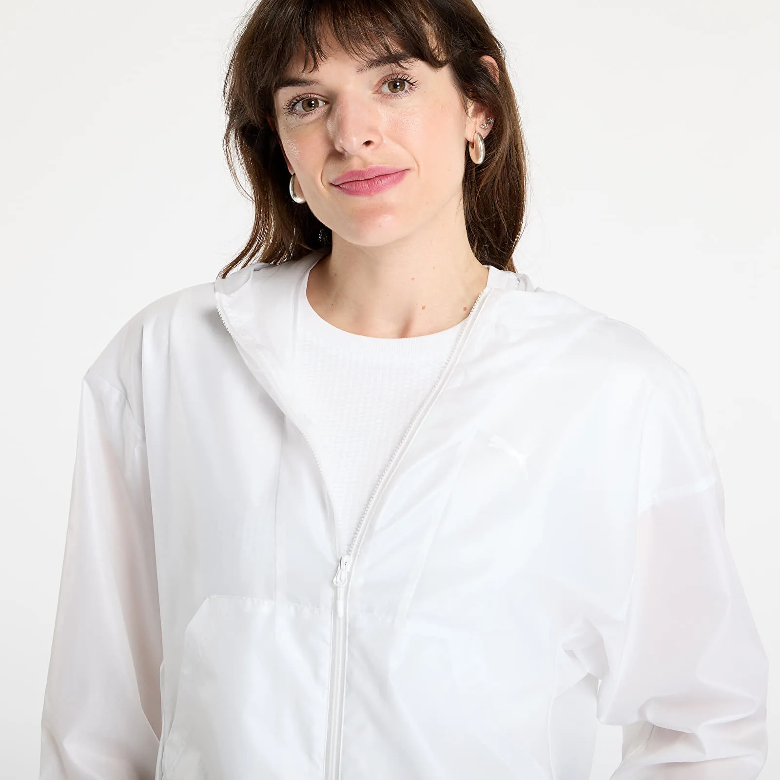 Яке Puma Wardrobe Essentials Oversized UV Wind Jacket PUMA White XS – Дамски якета и палта