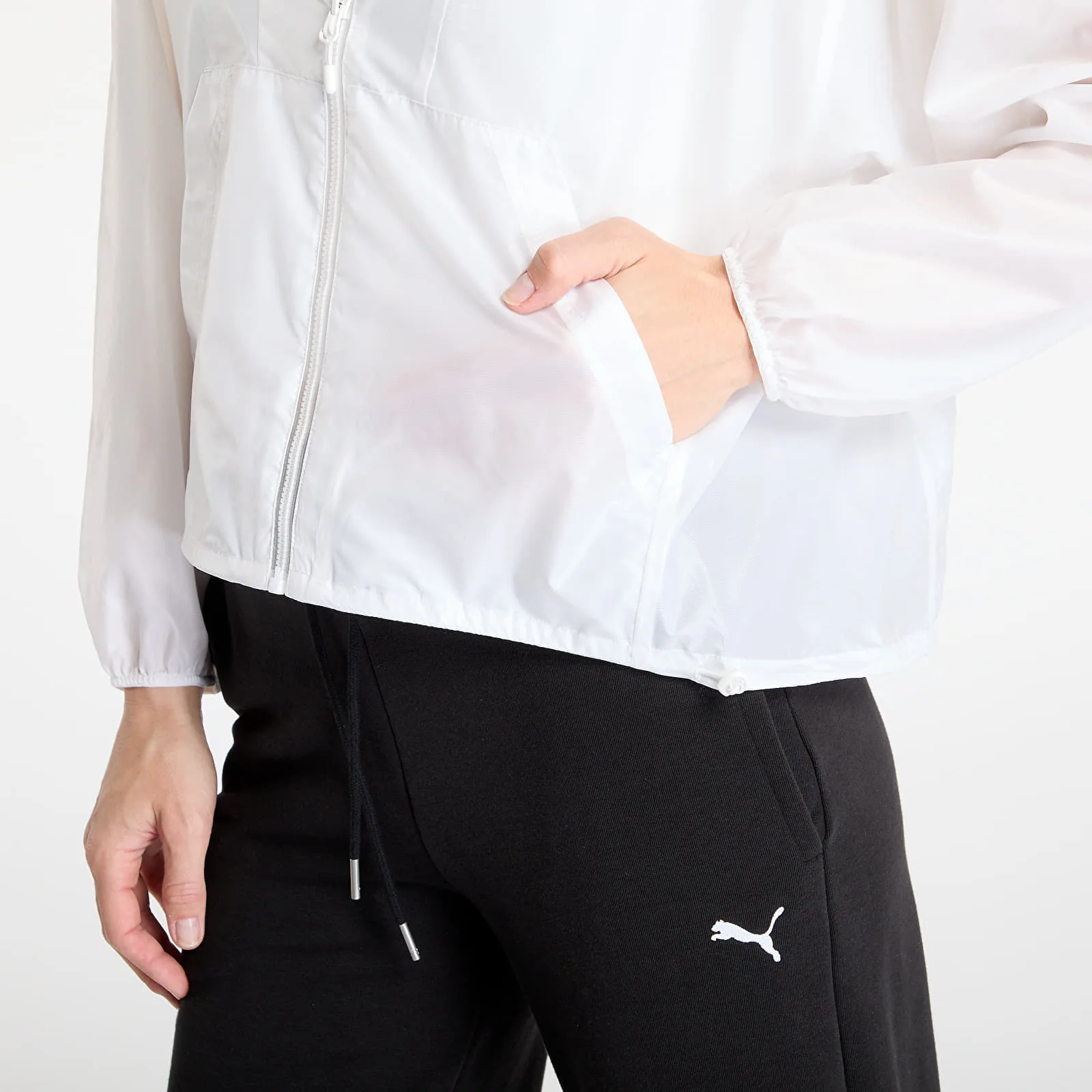 Яке Puma Wardrobe Essentials Oversized UV Wind Jacket PUMA White XS – Дамски якета и палта