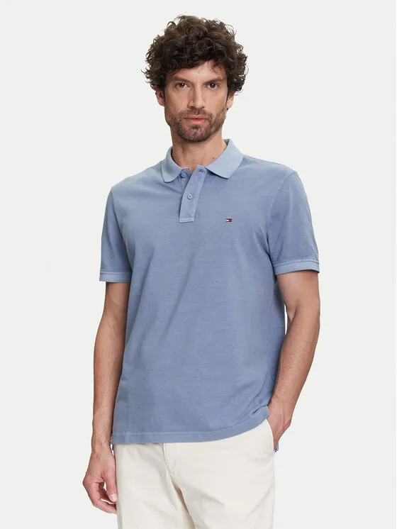 Мъжка поло тениска Tommy Hilfiger MW0MW34757 синя – Мъжки поло тениски