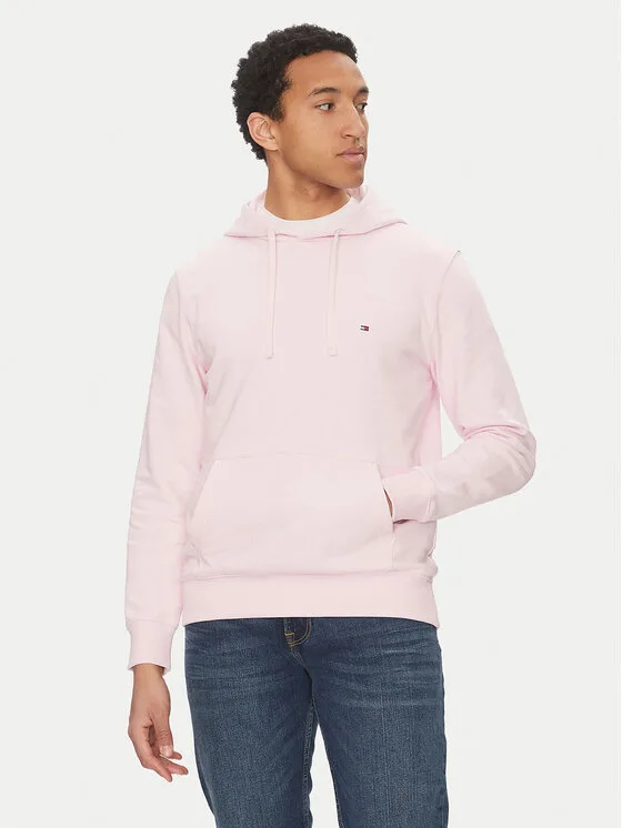 Мъжки суитшърт Tommy Hilfiger Essential розов – Мъжки суитшърти без цип