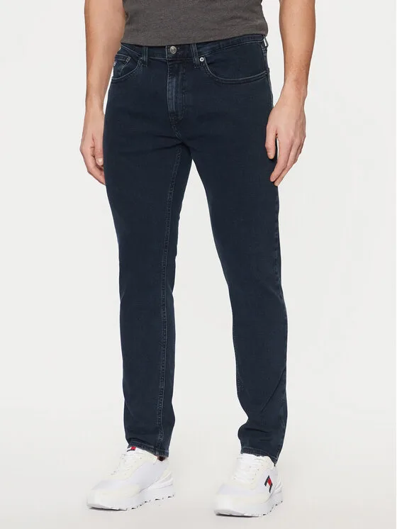 Tommy Jeans Дънки Austin DM0DM21071 Тъмносин Slim Fit – Мъжки slim дънки