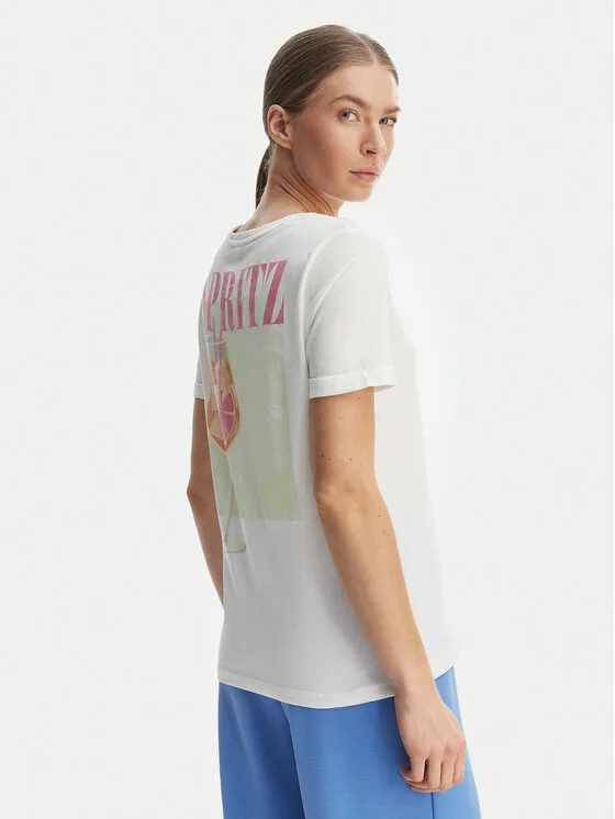 ONLY Тишърт Kita 15291465 Бял Regular Fit – Дамски тениски
