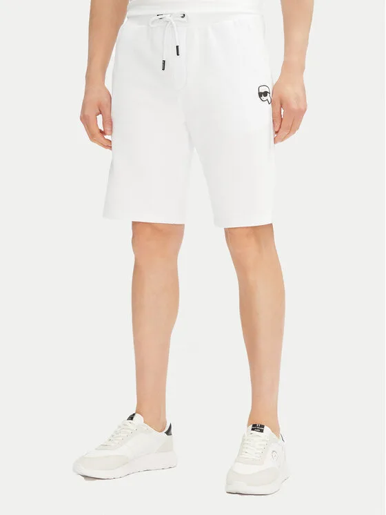 KARL LAGERFELD Спортни шорти 705014 552900 Бял Regular Fit – Мъжки спортни къси панталони