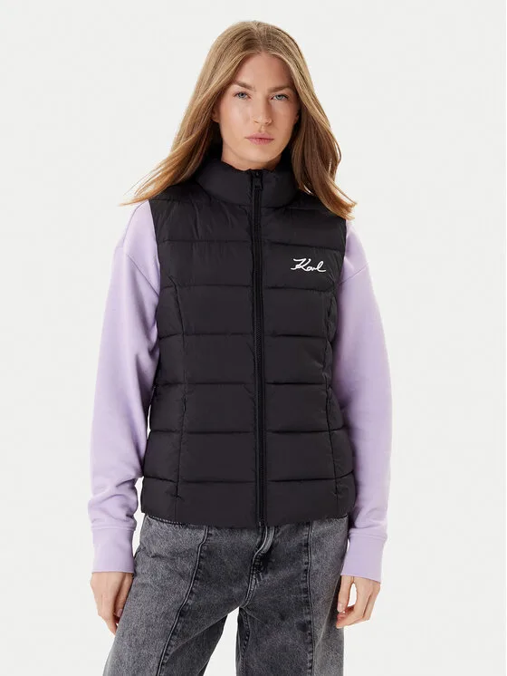KARL LAGERFELD Жилетка за костюм A1W15048 Черен Regular Fit – Дамски елеци