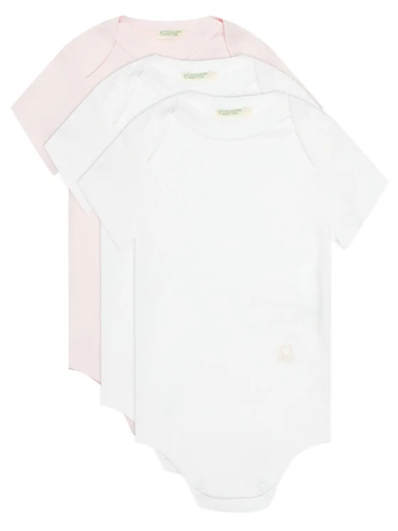 United Colors Of Benetton Комплект детски бодита 3GI70B079 Розов – Бебешки бодита