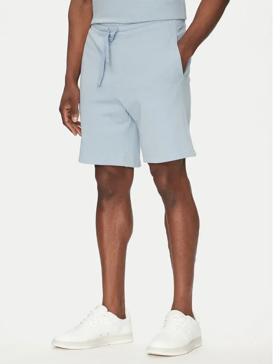 Мъжки спортни шорти HUGO Dayono светлосини – Мъжки спортни къси панталони