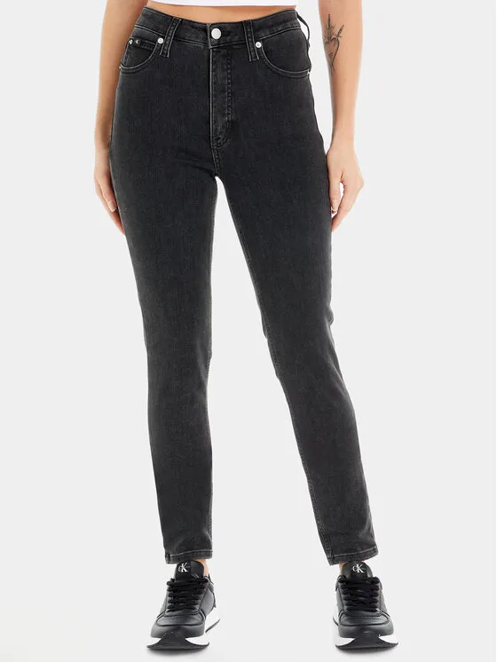 Calvin Klein Jeans Дънки J20J221584 Черен Skinny Fit – Дамски skinny дънки
