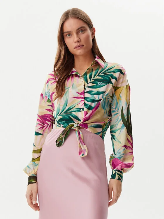 Дамска риза Guess W5GH0IWH9C2 многоцветна – Цветен – Дамски ежедневни ризи