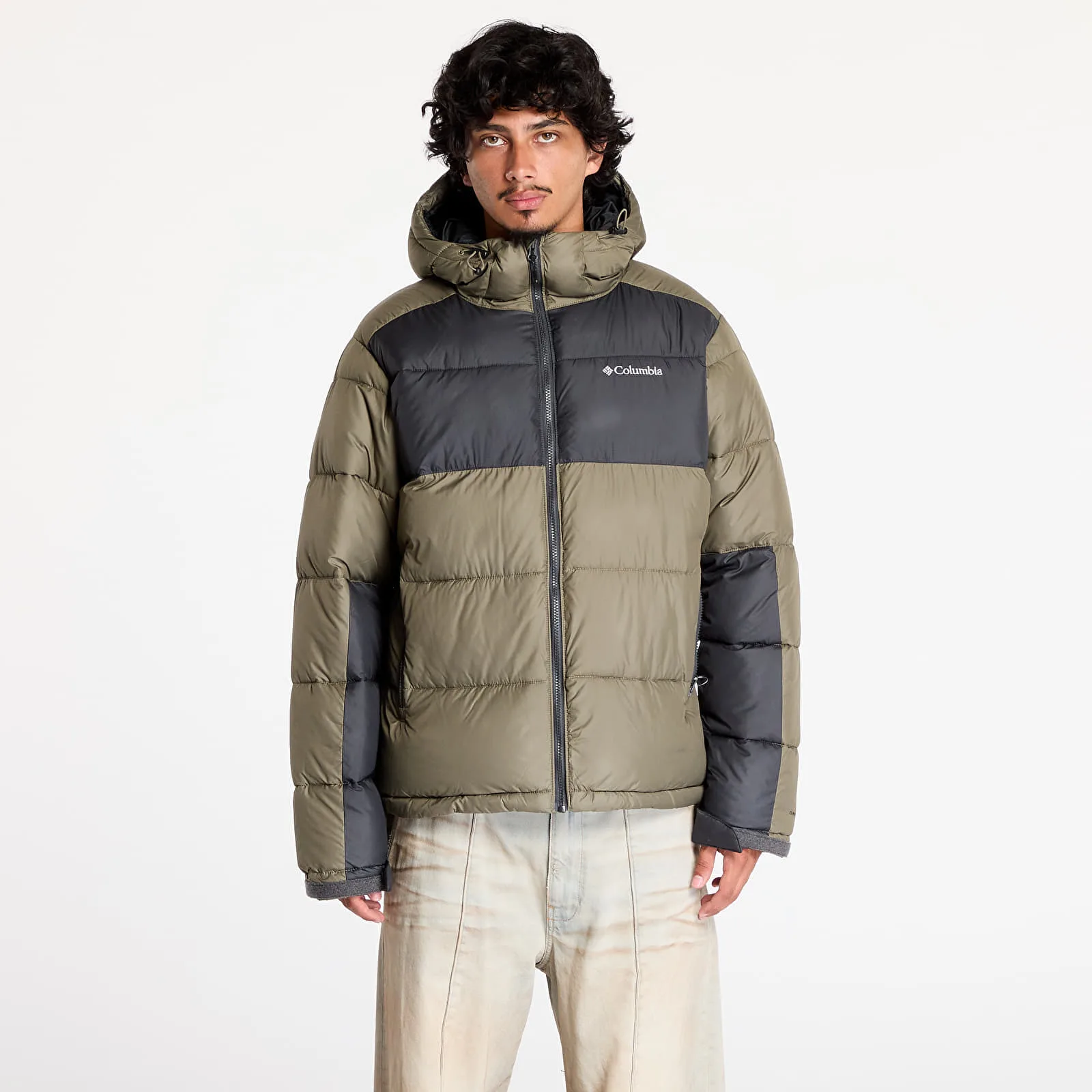 Мъжки суитшърт с качулка Columbia Pike Lake II Hooded Jacket бежов – Stone Green – Мъжки худита