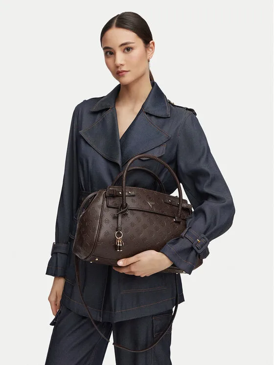 Guess Дамска чанта Diana HWPD97 27060 Тъмнокафяв – Дамски чанти