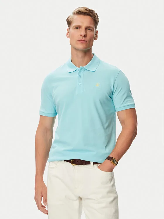 Мъжка поло тениска Beverly Hills Polo Club P-SS26M-P42560 електриковосиня – Мъжки поло тениски