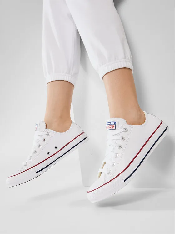 Кецове Converse Chuck Taylor All Star Ox 132173C бели – Бял – Кецове унисекс