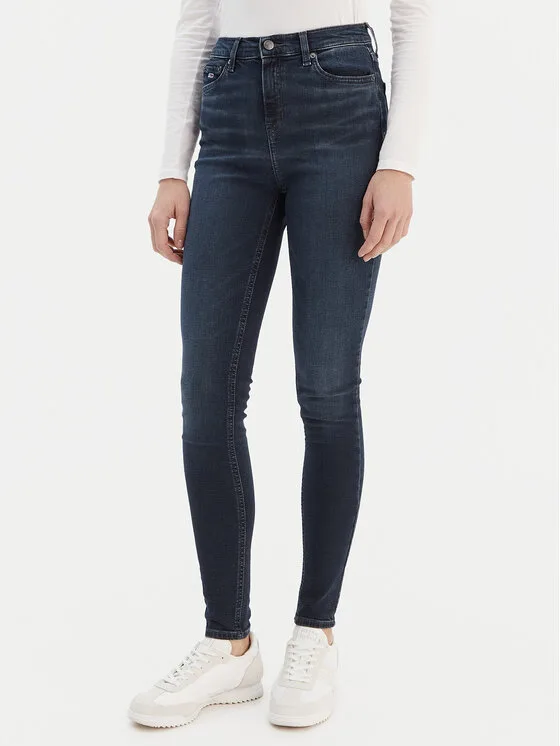 Дамски дънки Tommy Jeans Nora DW0DW21393 сини – Дамски skinny дънки