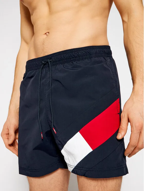 Tommy Hilfiger Плувни шорти UM0UM02048 Тъмносин Slim Fit – Мъжки бански