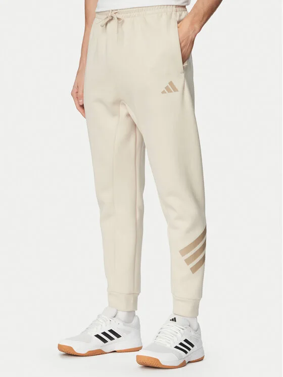 adidas Долнище анцуг Future Icons 3-Stripes KD5206 Бежов Regular Fit – Мъжки спортни панталони