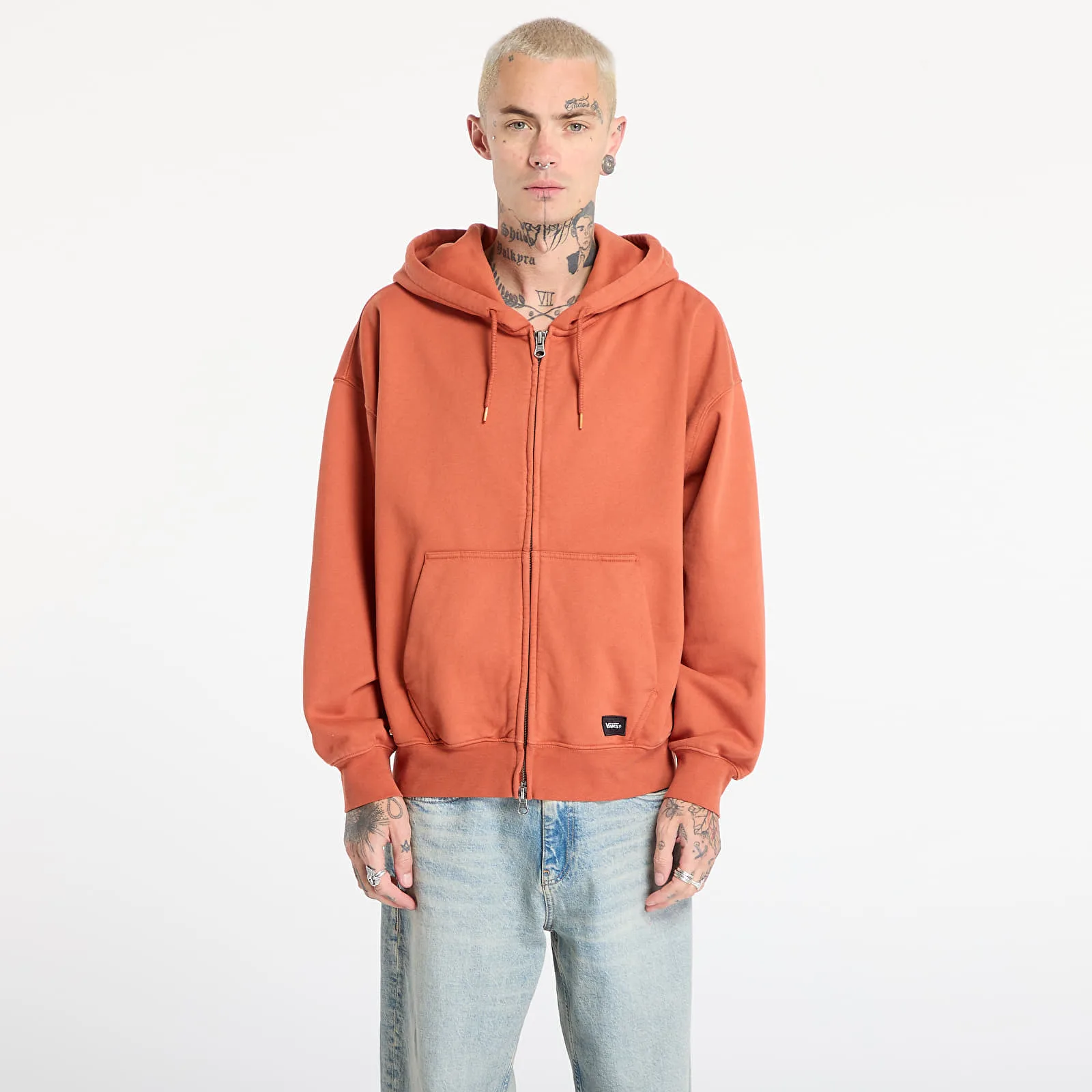 Суитшърт Vans LX Zip Hoodie Burnt Orange L – Мъжки суитшърти с цип