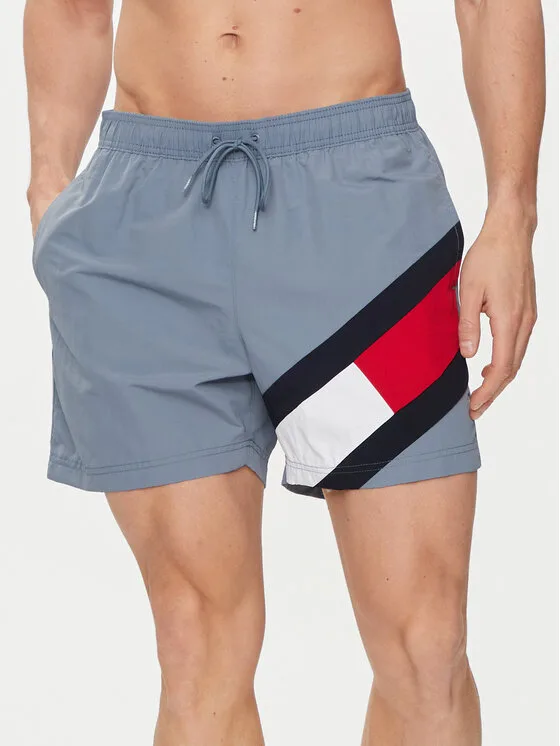 Мъжки плувни шорти Tommy Hilfiger UM0UM02048 сини – Мъжки бански