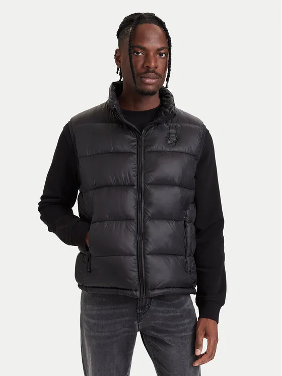 KARL LAGERFELD Елек 505021 564590 Черен Regular Fit – Мъжки елеци