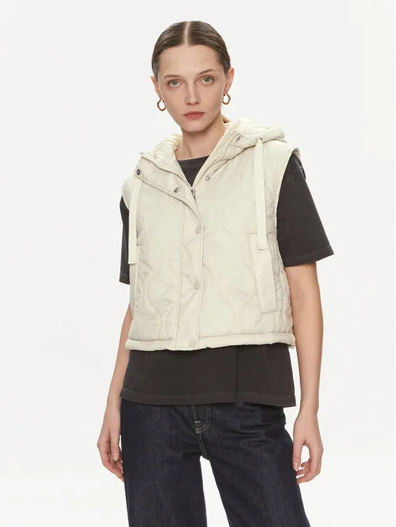 ONLY Жилетка за костюм Valentina 15315383 Екрю Regular Fit – Кремав – Дамски елеци