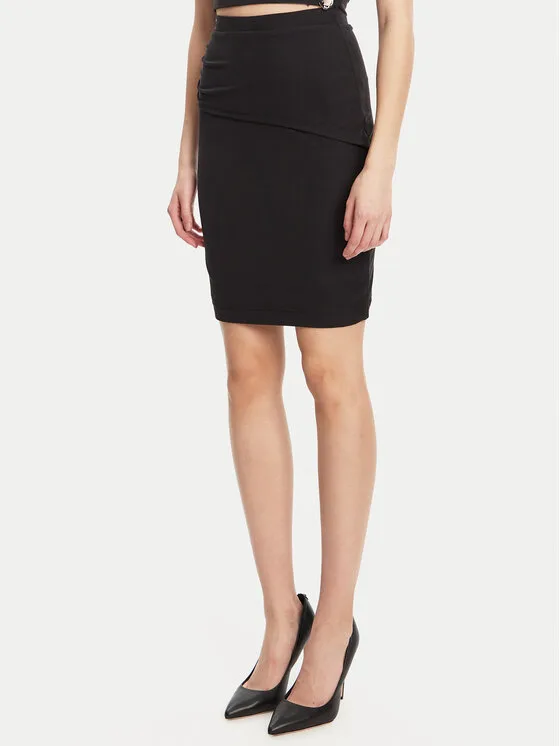 Guess Мини пола W5YD64 KAQL2 Черен Regular Fit – Дамски мини поли