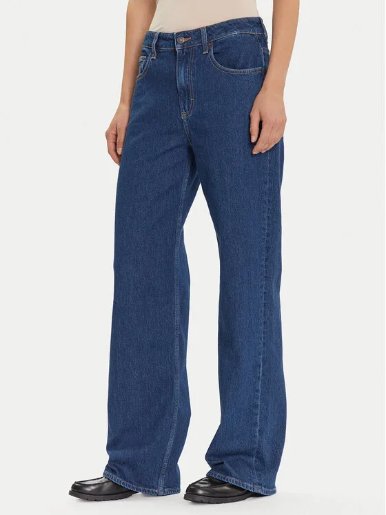 Tommy Jeans Дънки Mia DW0DW21953 Тъмносин Relaxed Fit – Дамски boyfriend дънки