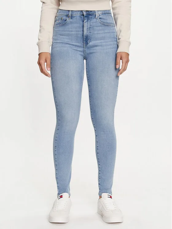 Tommy Jeans Дънки Sylvia DW0DW19268 Син Skinny Fit – Дамски skinny дънки