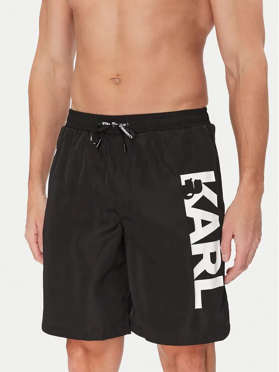 KARL LAGERFELD Плувни шорти A1M46009 Черен Regular Fit – Мъжки бански