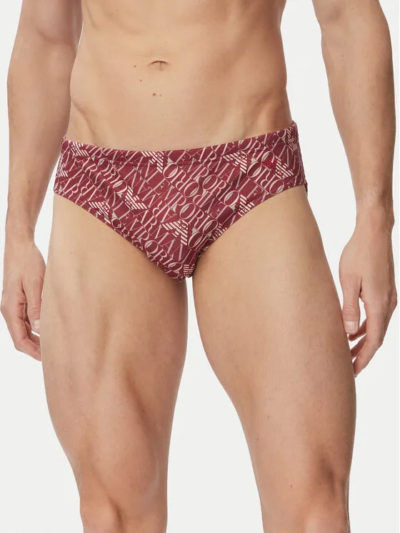 Emporio Armani Бански EM000575 AF20437 F5034 Тъмночервен – Мъжки бански
