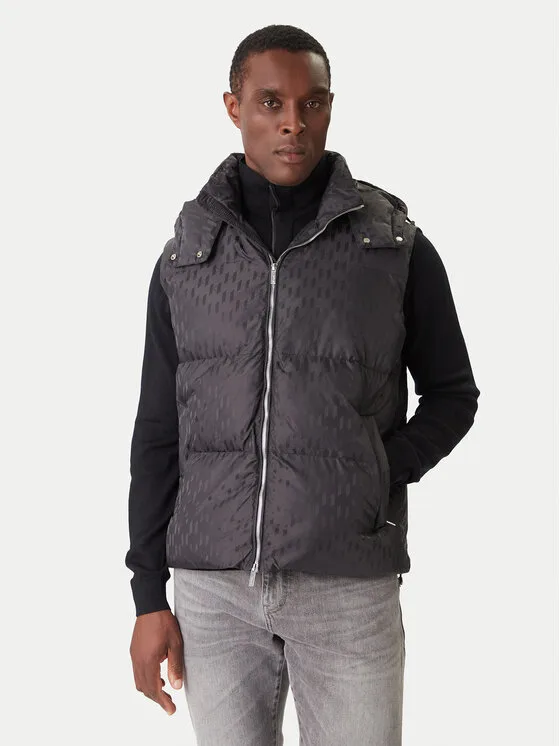 KARL LAGERFELD Елек 505017 554504 Черен Regular Fit – Мъжки елеци