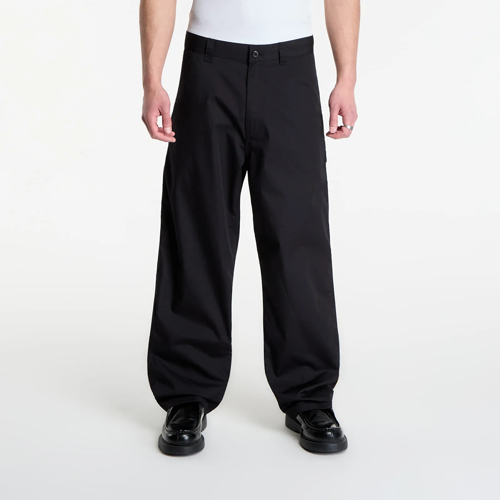 Мъжки панталон Carhartt WIP Postal Single Knee черен – Black – Мъжки текстилни панталони