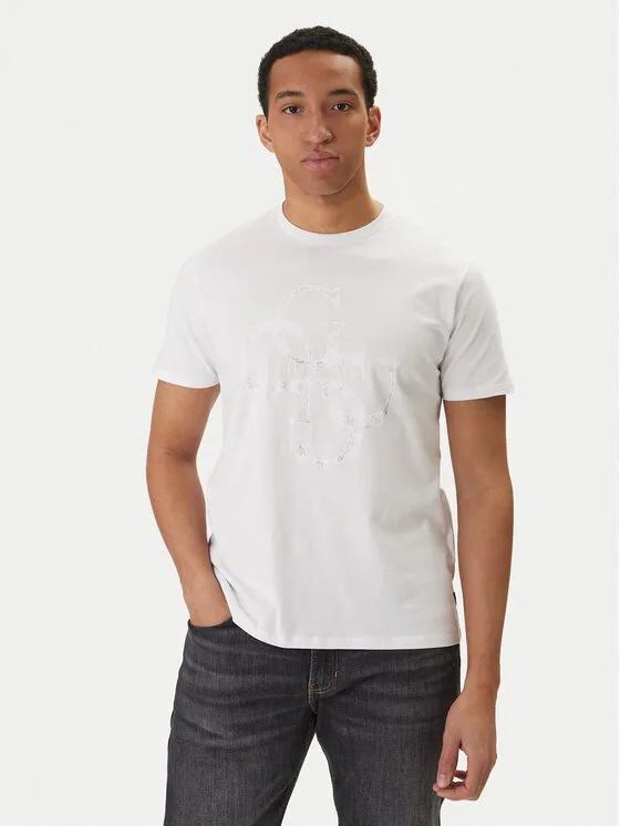 Guess Тишърт M6RI03 I3Z14 Бял Regular Fit – Мъжки тениски
