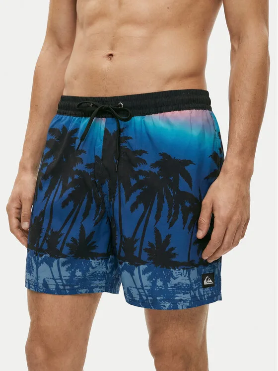 Quiksilver Плувни шорти Everyday Printed Volley 15 EQYJV04219 Син Regular Fit – Мъжки бански