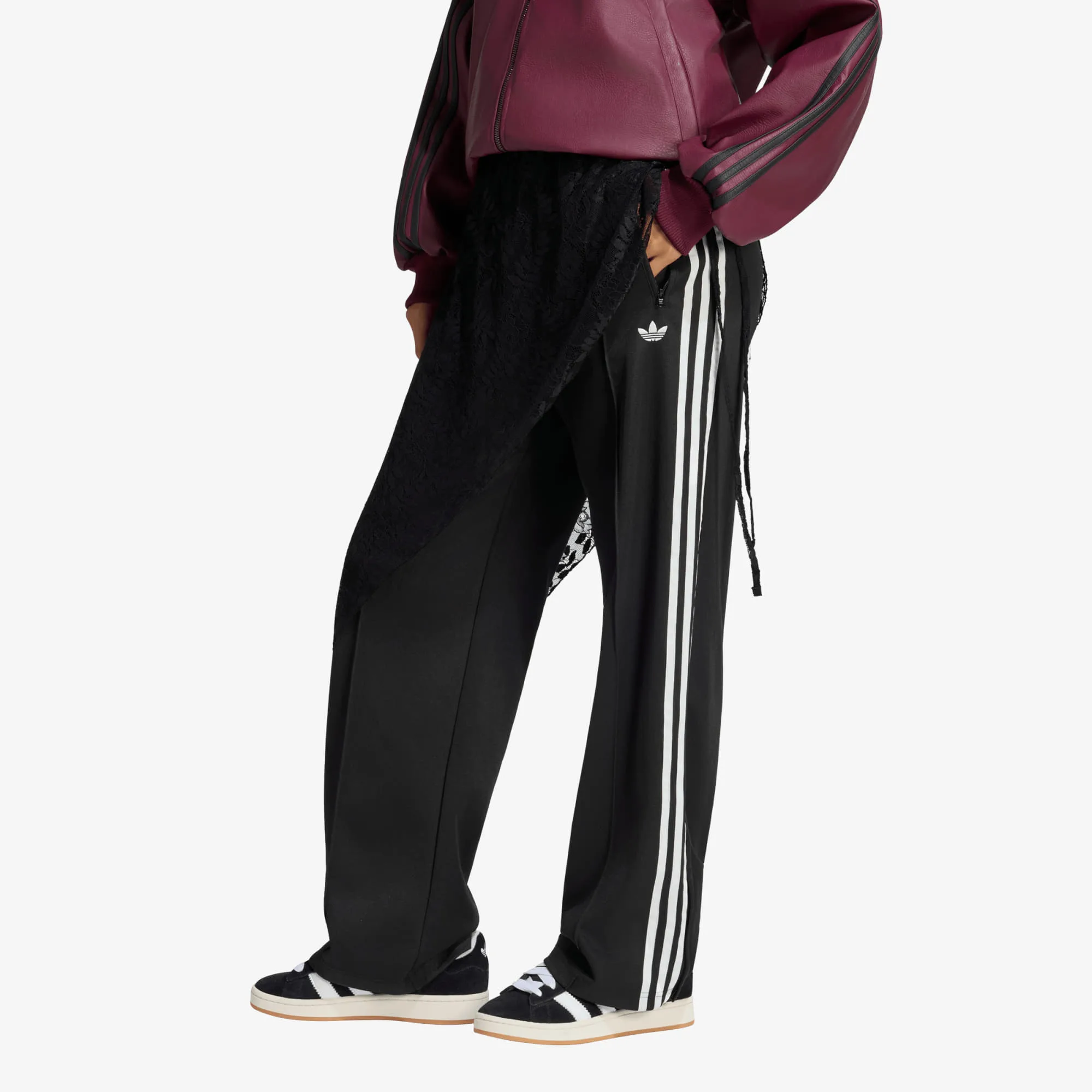Пола adidas Originals 2in1 Firebird Loose Track Trousers With Lace Skirt Black L – Дамски поли