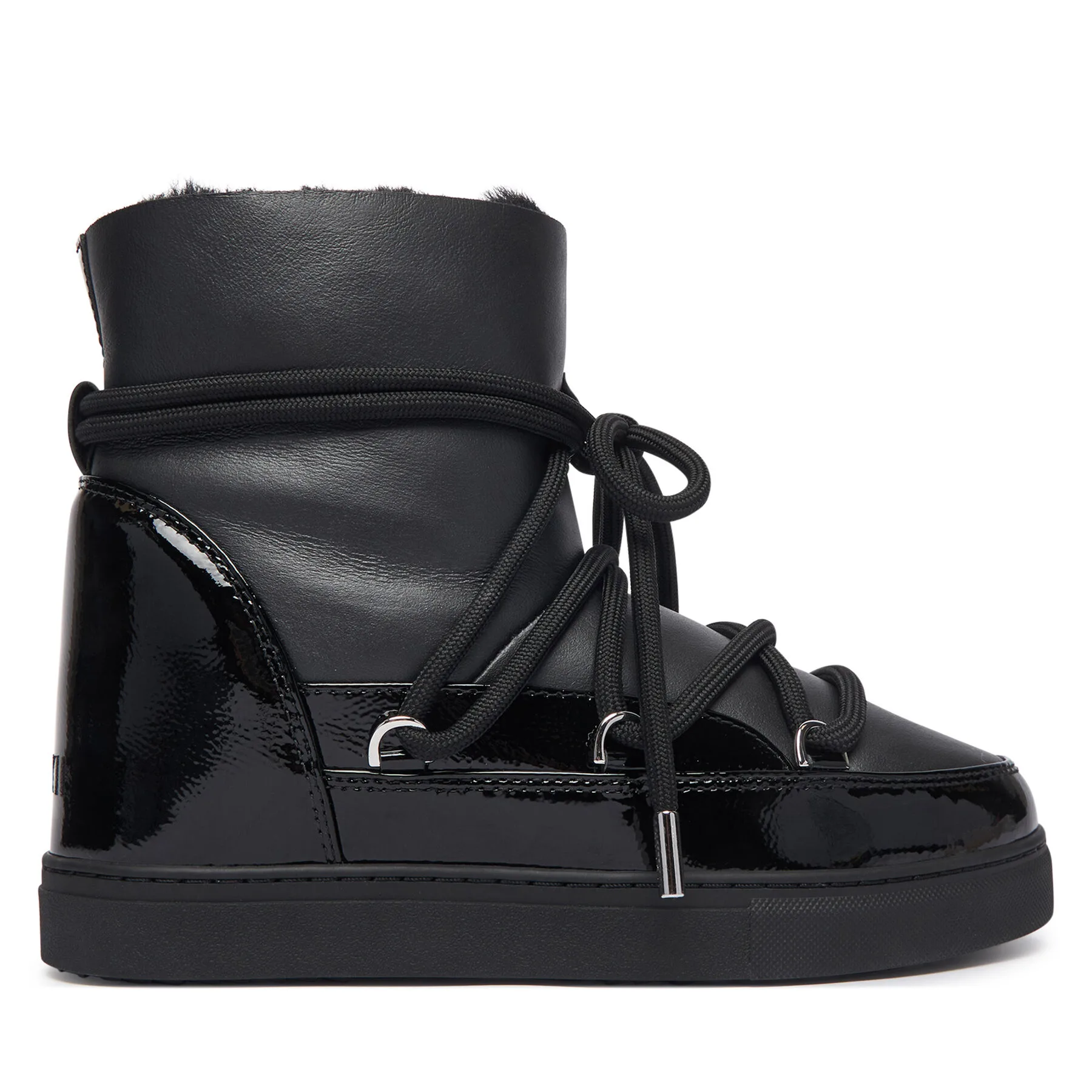 Дамски апрески Inuikii Gloss Wedge черни – Черен