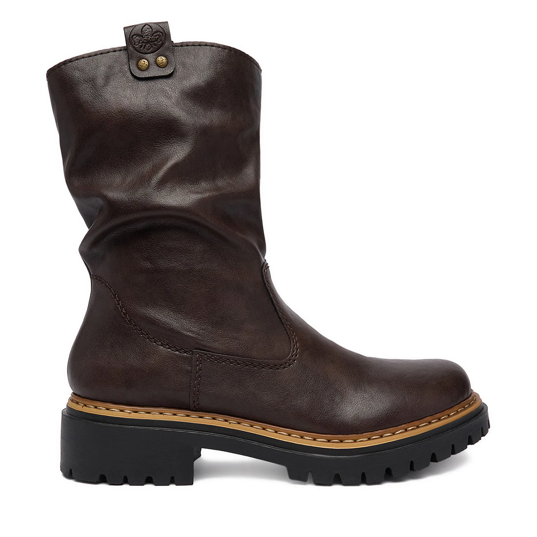 Ботуши Rieker CEO-72684-25 Тъмнокафяв – Дамски равни ботуши