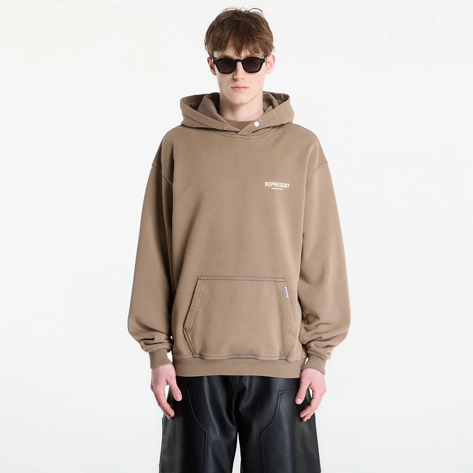 Суитшърт REPRESENT Owners Club Hoodie Almond XXL – Мъжки худита