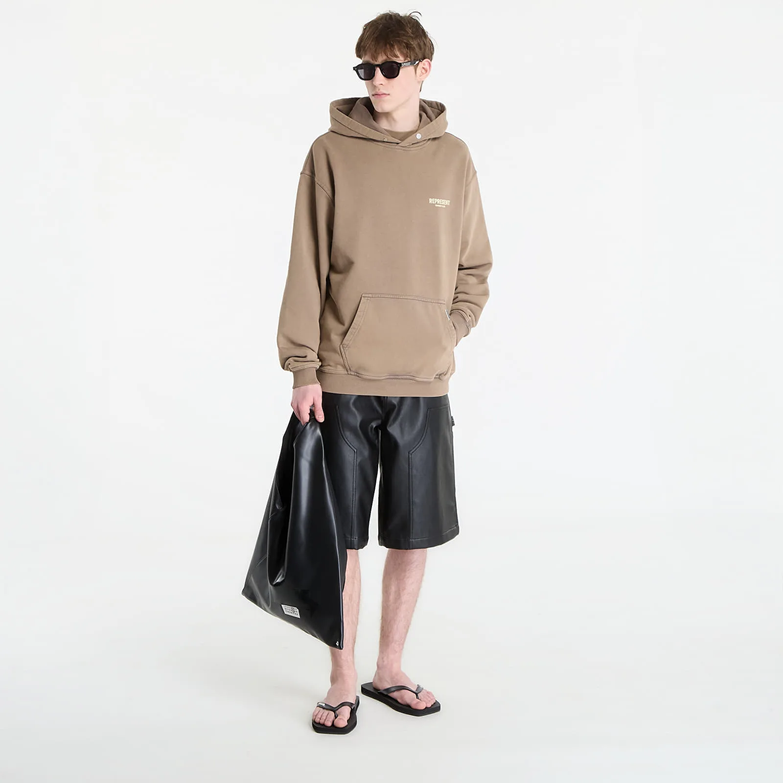 Суитшърт REPRESENT Owners Club Hoodie Almond XXL – Мъжки худита