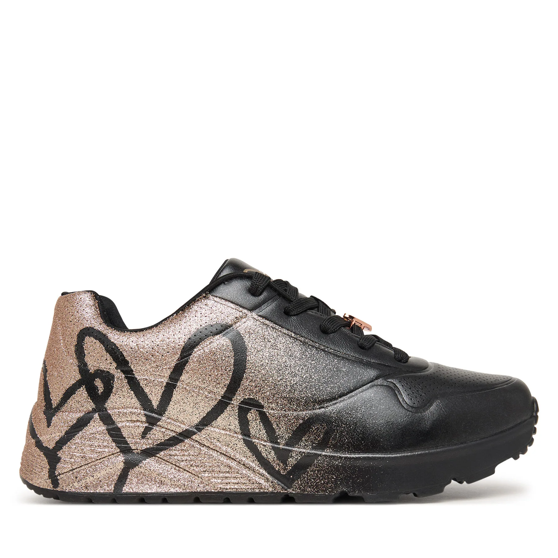 Детски маратонки Skechers Jgoldcrown: Uno Lite Heartdust Forever черни – Черен – Маратонки за момичета