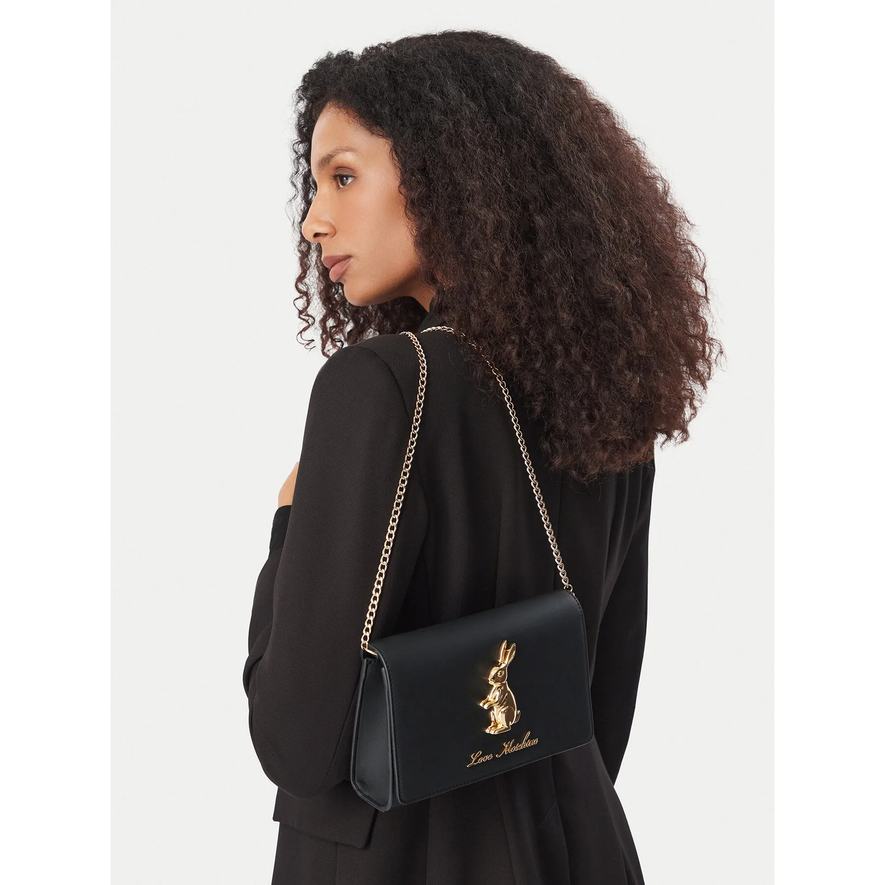 Дамска чанта LOVE MOSCHINO JC4281PP0PKW0000 Черен – Дамски клъч чанти